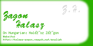 zagon halasz business card